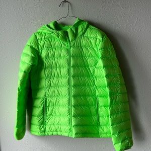 Neon puffy coat
